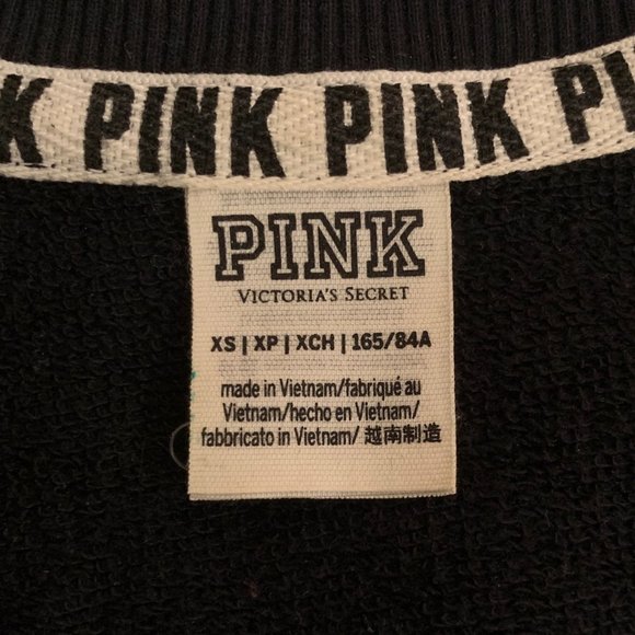 PINK Half Zip Black Sweater - Picture 3 of 3